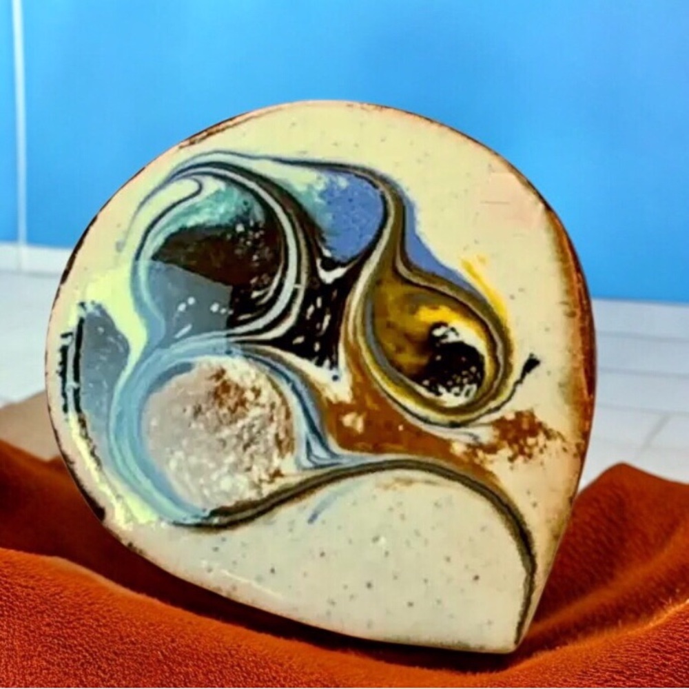 MEAB Ireland Enamel On Copper Pin Brooch Teardrop Handcrafted